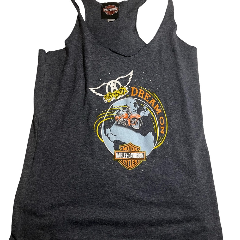 Harley-Davidson Charcoal Tank with Motorcycle Graphic